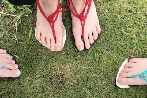 2025年8月16日（土）ワラーチ作りワークショップ@長野県青木村