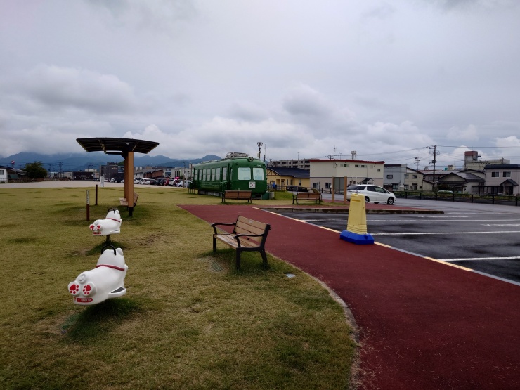 集合場所の青ガエル周辺（秋田犬の里敷地内）