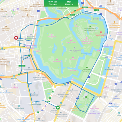 皇居の小顔マラソン