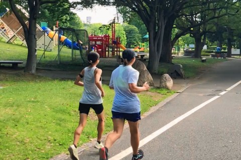 【YUMI練】平塚総合公園外周　LTインターバル(1000m ＋ R250mjog）× 6本