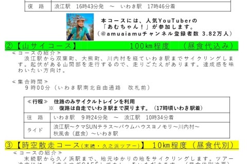 いわき駅サイクルゲートウェイ完成記念ライドイベント