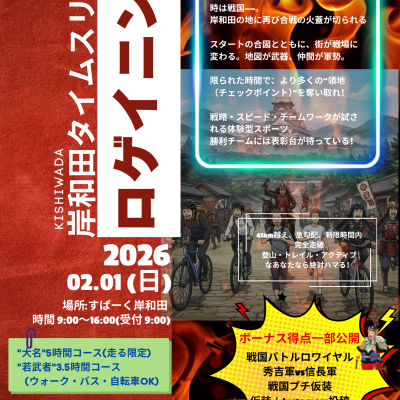 岸和田タイムスリップロゲ・戦国ミッション攻略せよ