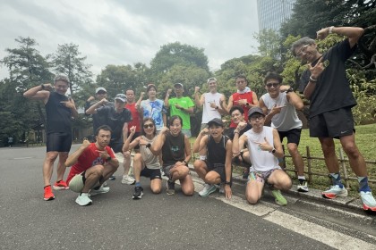 ポップライン竹本の16kmペース走in日比谷公園