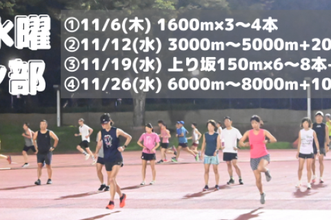 11月水曜夜ラン部