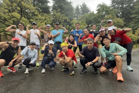 20kmペース走in日比谷公園