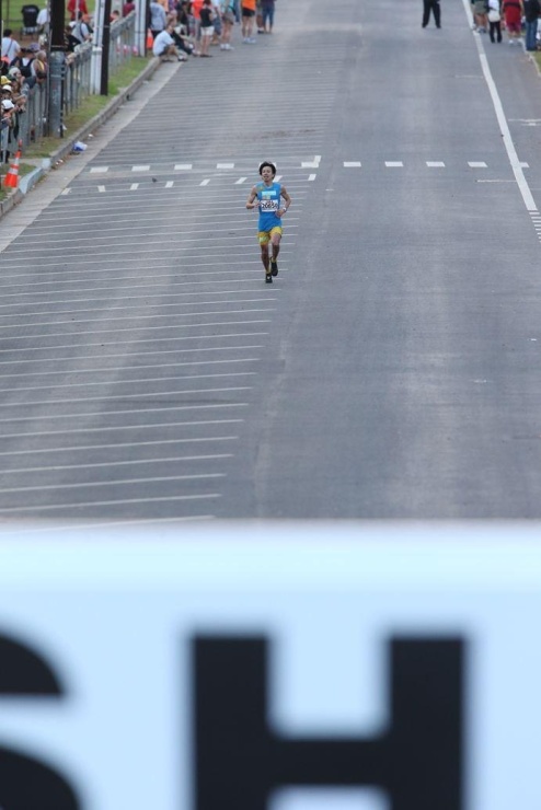 2012年引退するつもりでホノルルマラソンを走った時のゴール