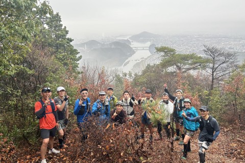 ロングの皆さん　大平山手前