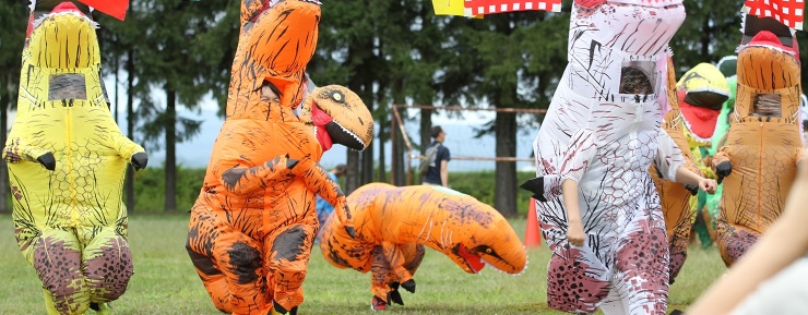 「第1回 ティラノサウルスレース in 大空町」レースの様子