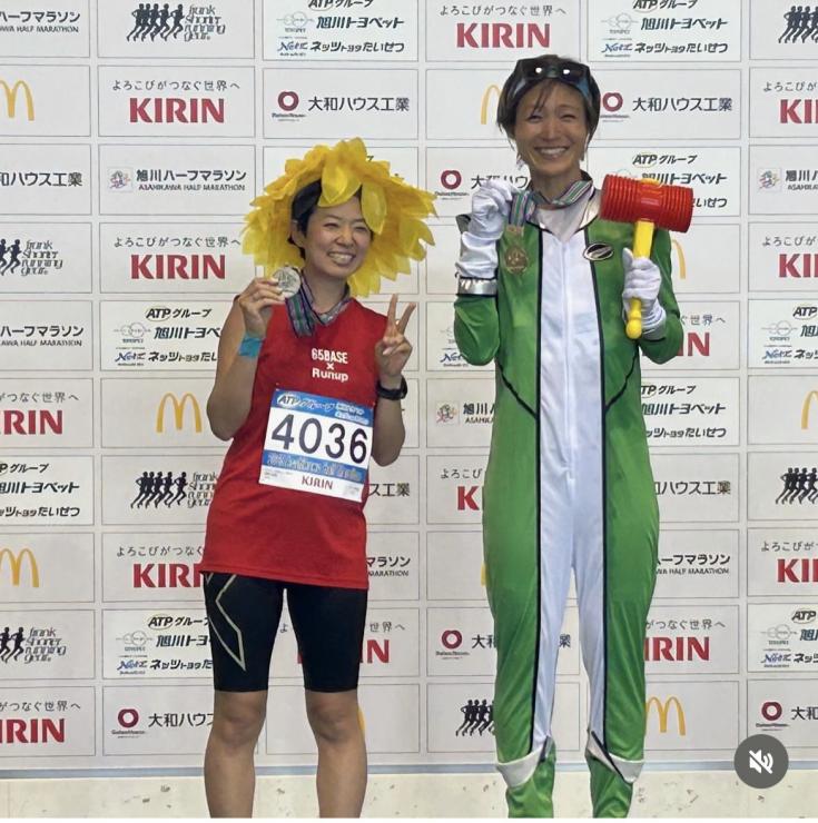 旭川走RUN会　イベントサポーター　リカちゃん