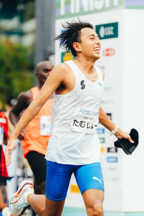 北海道マラソンゲストランナーの様子