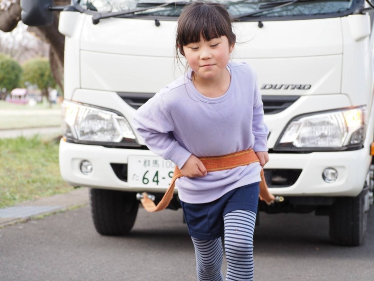 超人種目でトラック引き