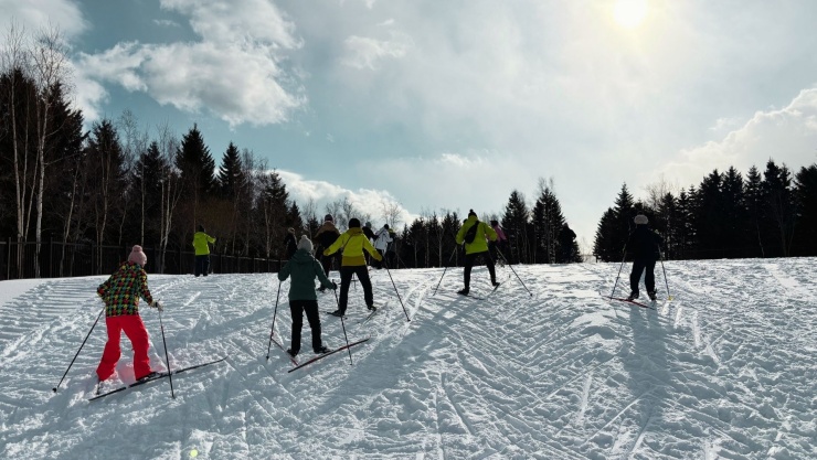 1日目はXCスキー講習会付きミニゲーム