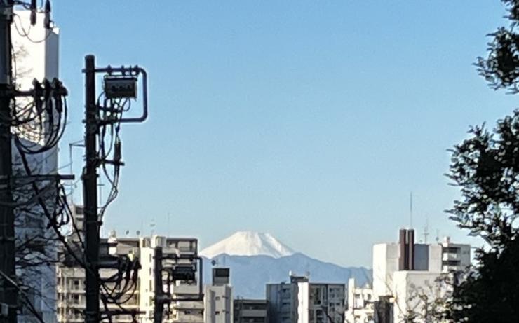 東京富士見坂から見える富士山