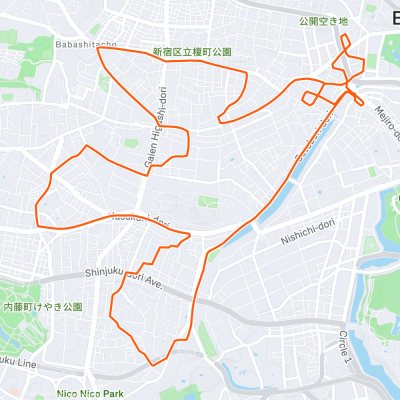 平和の鳩GPSアート（飯田橋）