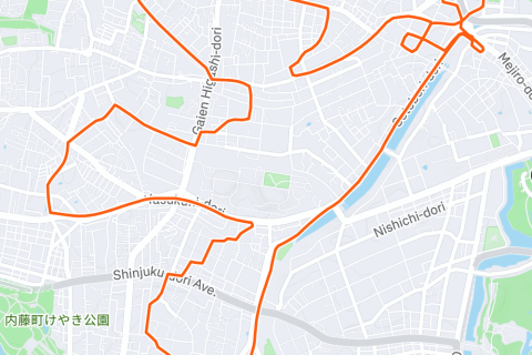 平和の鳩GPSアート（飯田橋）