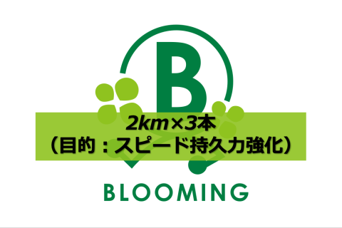 【1年間継続】マラソン目標達成練習会：【2km×3本】（目的：スピード持久力強化）