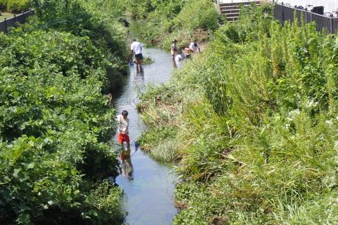 ゆっくりウォーク　小田急線から相模線へ　善行駅～寒川駅