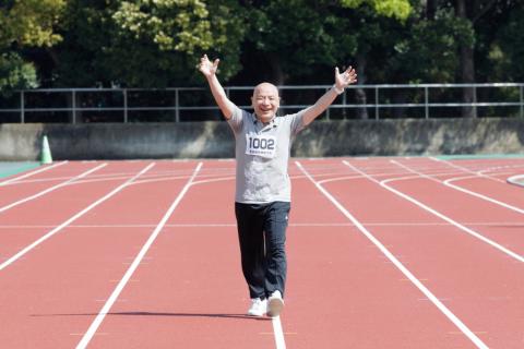 笑顔でゴール