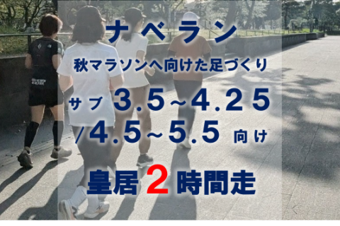 初級者～中級者【GW皇居2時間走】