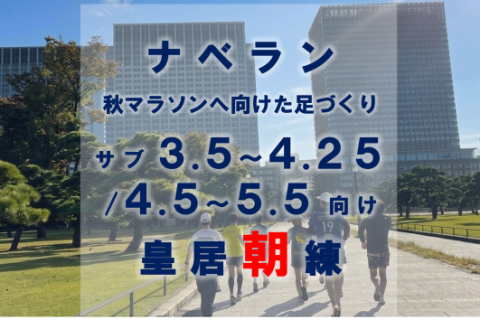 【初級者～中級者マラソンスクール】金曜8時@皇居【単発】
