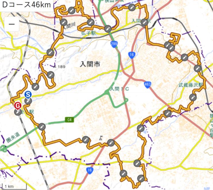 Dコース46km