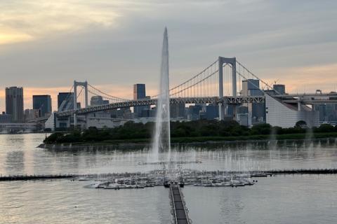 ランステ®のイブニングウォーク 6月：お台場の噴水ショーからレインボーブリッジを渡る15キロ