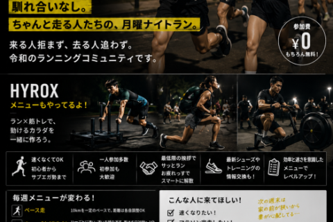 *サカイレン*毎週月曜19:30〜無料開催！シリアスランナーから初心者・HYROXも大歓迎！
