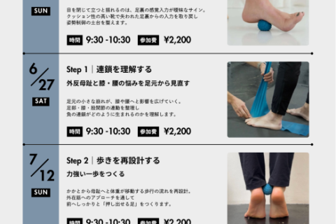 【6,7月開催】フットコンディショニング ワークショップ