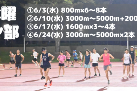 6月水曜夜ラン部