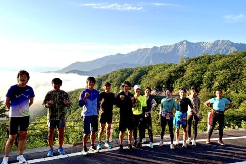 えもと塾インターバル【1,000m×5本】in済美山  3'30・4'00/km