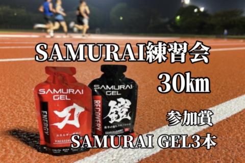 【4:30スタート30㎞】4分30秒/km（SAMURAIGEL3本付）途中参加・途中離脱大歓迎
