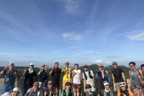 寂光院での集合写真