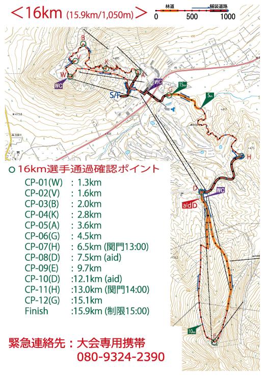 コース図：16km