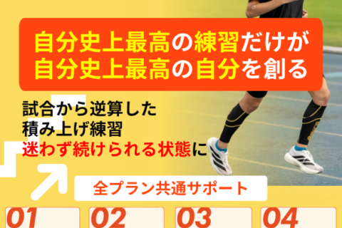 完全個別コーチング【練習会参加し放題＋個別メニュー作成＋パーソナルレッスン etc.】