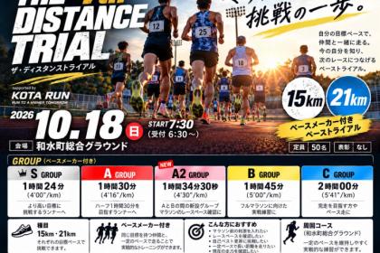 THE 4tｈ DISTANCE TRIAL 21Ｋ ーマラソンシーズンへ、挑戦の一歩ー