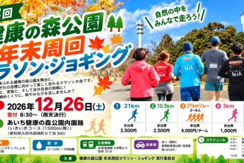 第３回　健康の森公園　年末周回マラソン・ジョギング