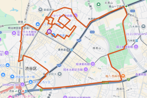 GPSアート「原宿ハロウィンおばけ」