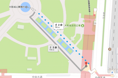 ランニングフォームチェック 大阪城